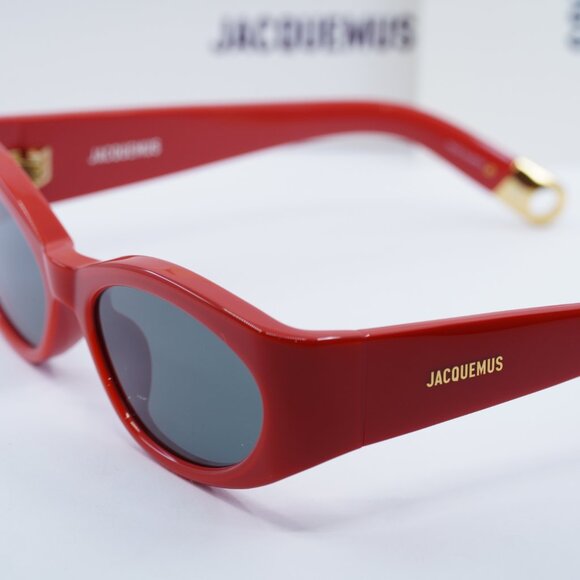 Jacquemus OVALO JAC/4 C8 Cat Eye Sunglasses - Red\\Grey main image 3